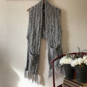 ❤️Faux Fur Gray Scarf Vest